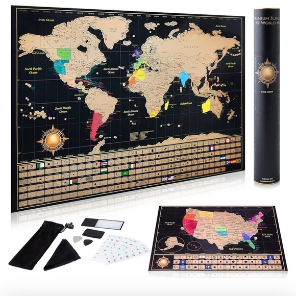 New scratch off world map - Picture 1 of 4